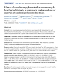Over the Counter Supplements for Memory: A Review of Available Evidence